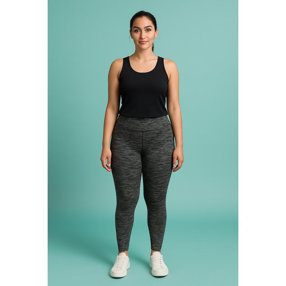 Athleisure Minimalist Gray Marled Leggings Mossimo M